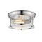 Z-Lite Sonna 2 Light Flush Mount, Chrome And Clear Seedy 727F10-CH - alternate 1